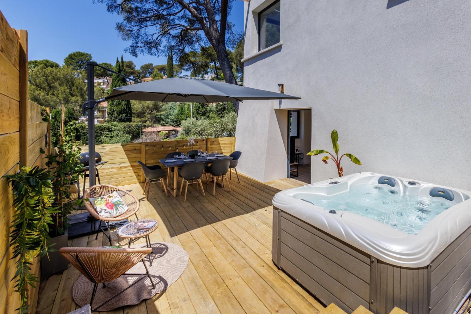 Ferienwohnung Osmoz En Vau - Jacuzzi, Clim Par Dodo A Cassis Exterior foto